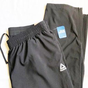 Pants athletic mens new size XXL polyester Reebok straight leg zipper at bottom